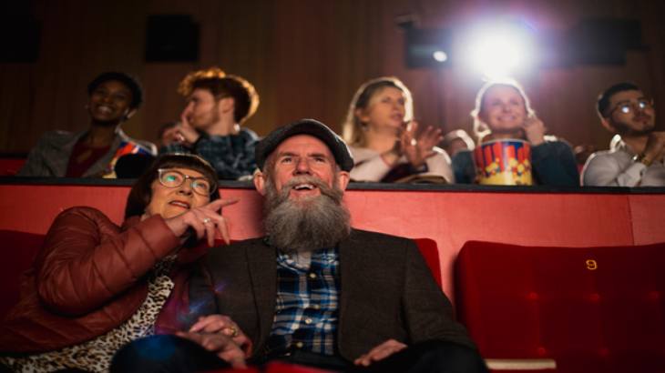 Senior couple at the cinema