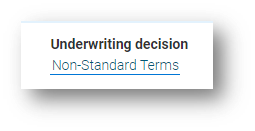 Underwriting Decision