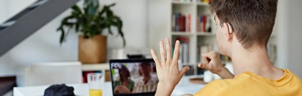 Person using sign language
