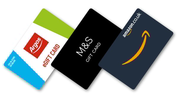Over 50s Life Insurance welcome gift card
