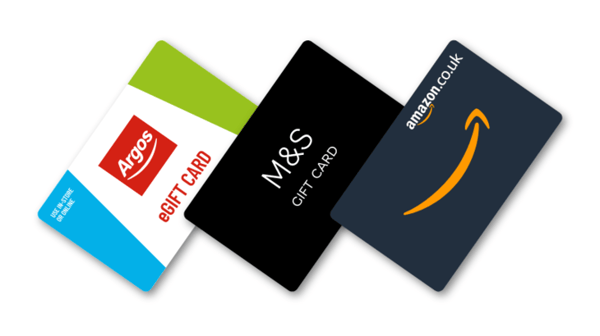 Over 50s Life Insurance welcome gift card