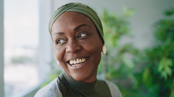 IMage of a young woman living with cancer
