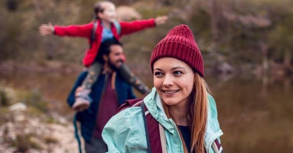 Family hiking