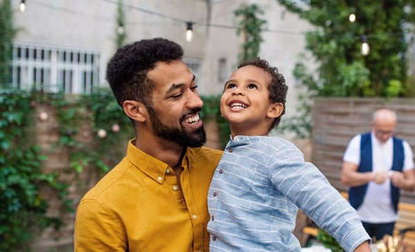 Man with child
