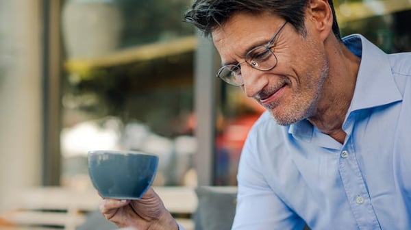 Man with cup