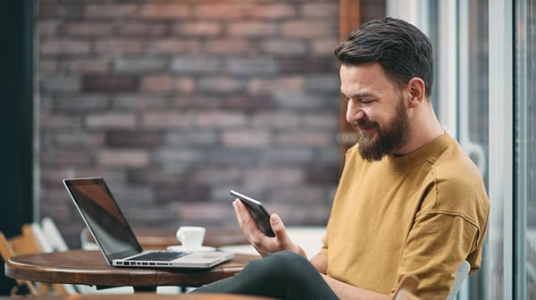 Man on mobile