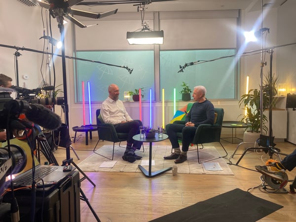 John and Barry in studio