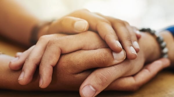Clasped hands