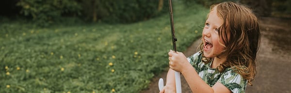 Young girl with umbrella