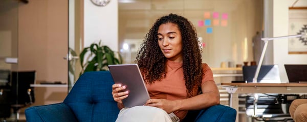 Women on tablet