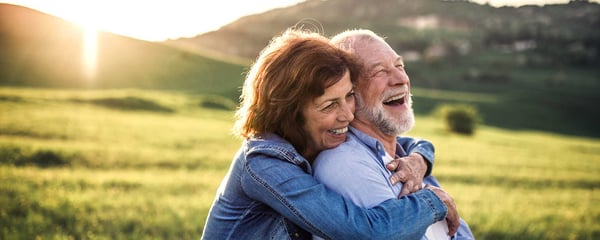 Couple in field