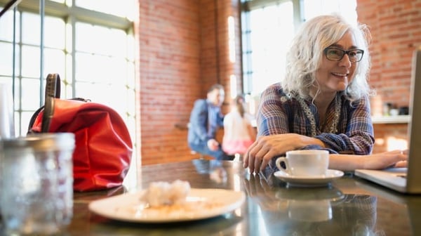 woman in cafe
