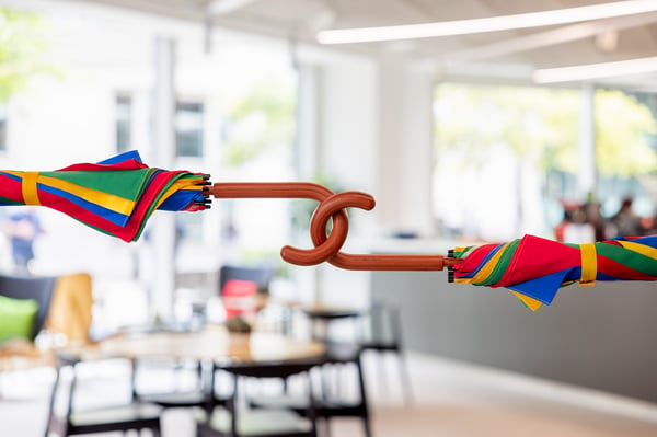 Umbrellas linked