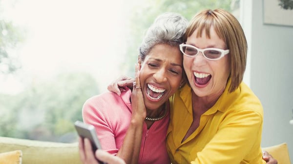 Women laughing