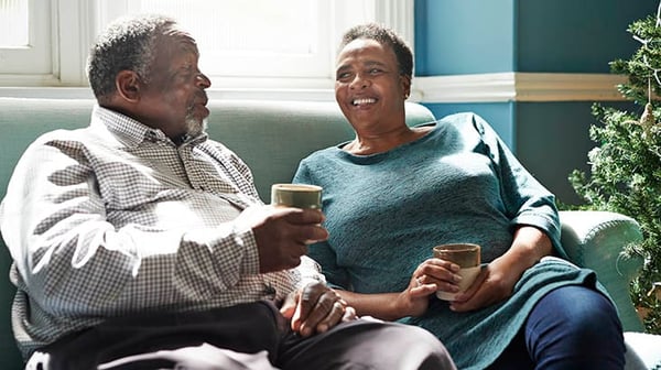 Couple laughing
