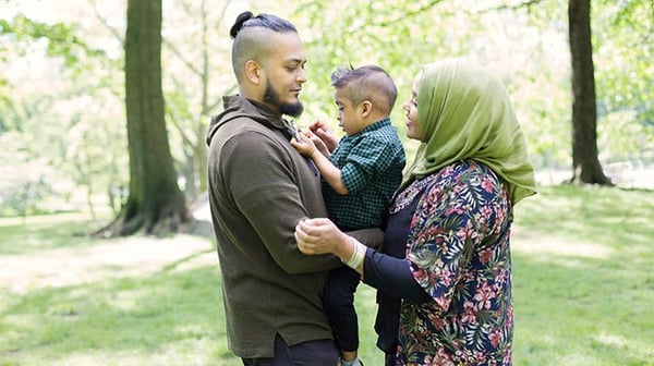 Couple with baby