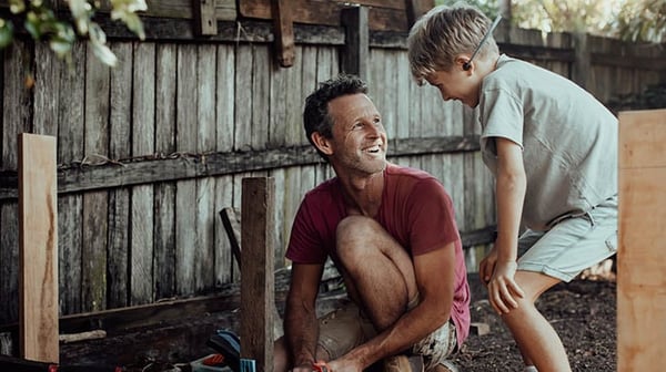 Man with child