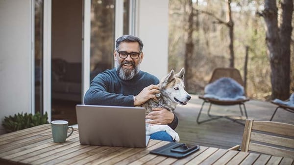 Man with dog