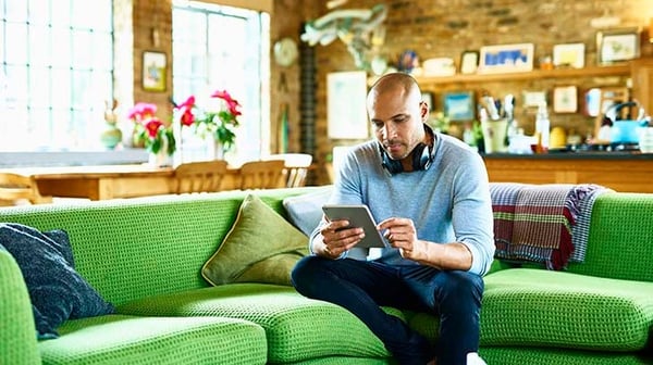 Man on tablet