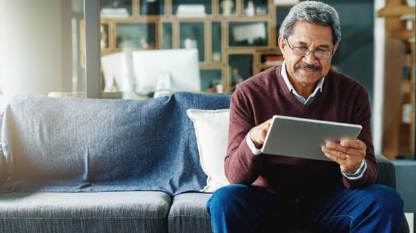 Man on tablet
