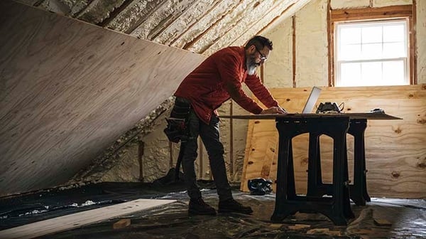 Man renovating