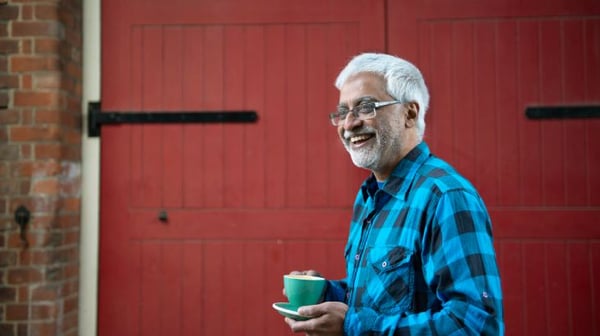 Man having a cup of tea