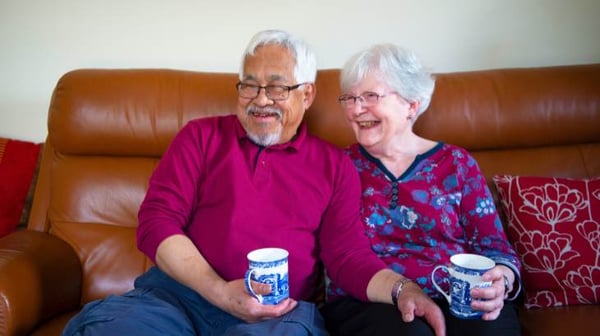 Later life - couple on sofa
