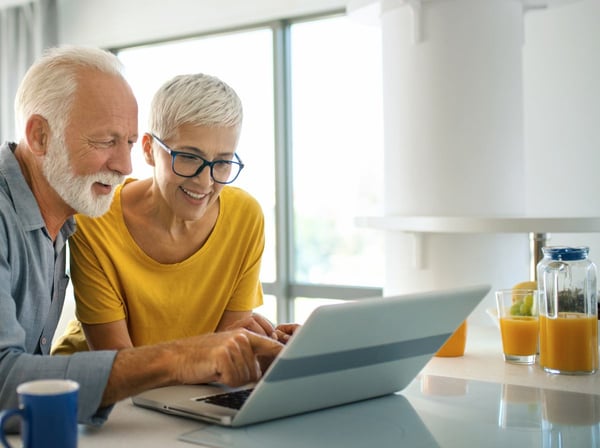 Couple on laptop