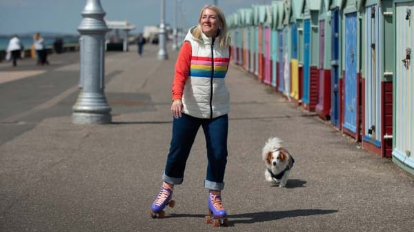Jo on the promenade