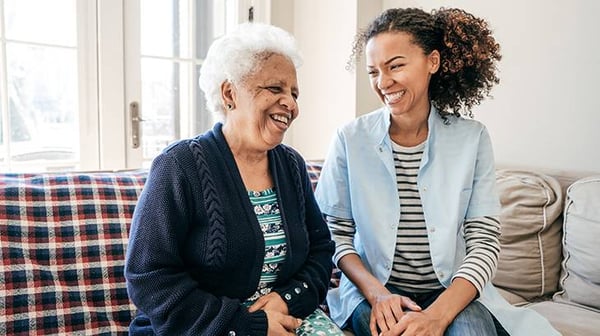 Two ladies laughing