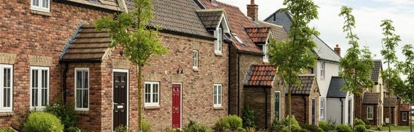 row of modern houses
