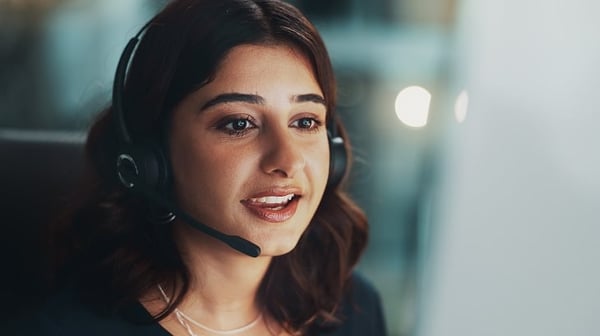 Woman with headset