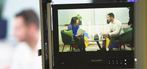 Behind the scenes filming