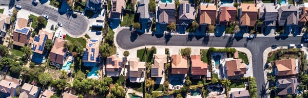 Aerial view of housing estate