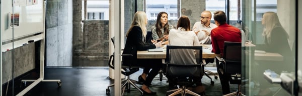 Office workers in a meeting room