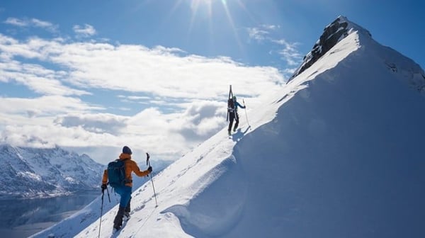 Mountaineers near the summit