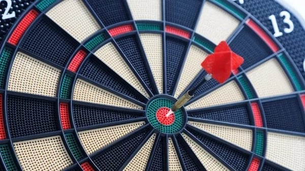 Bullseye on a dartboard