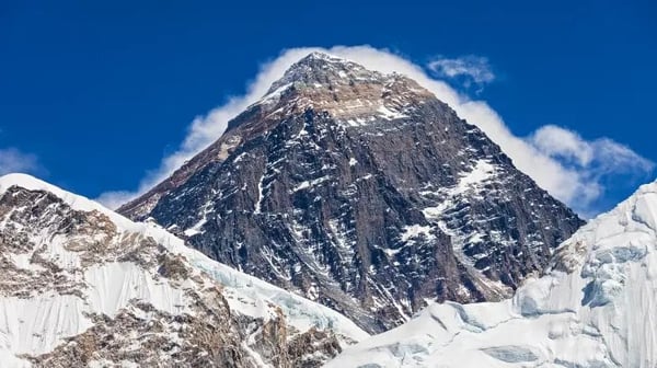 Range of snow-capped mountains