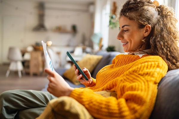Woman on phone