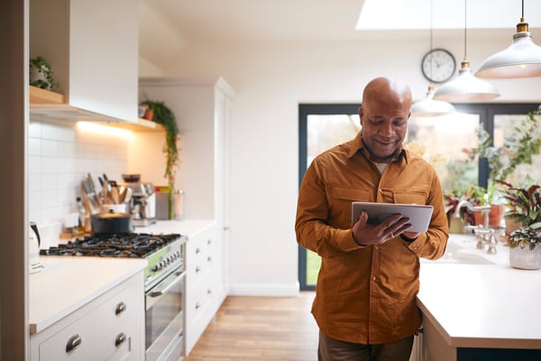 Man with tablet