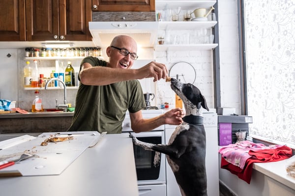Man with dog