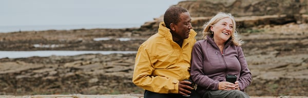 Couple sitting down
