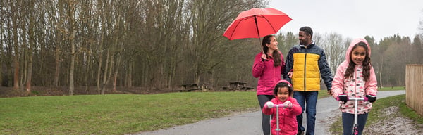 Family in a park