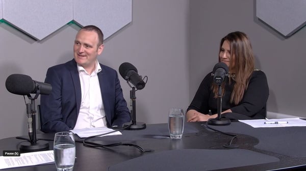 3 people in a recording studio