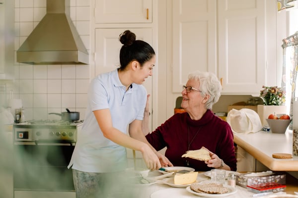 woman and carer