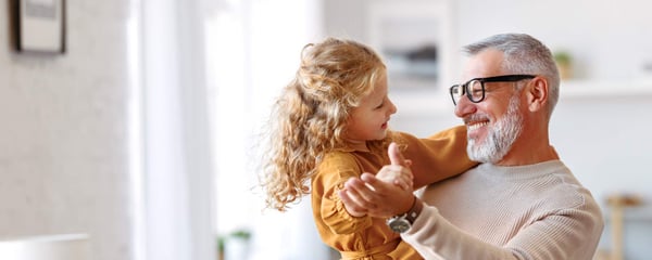 Man and granddaughter
