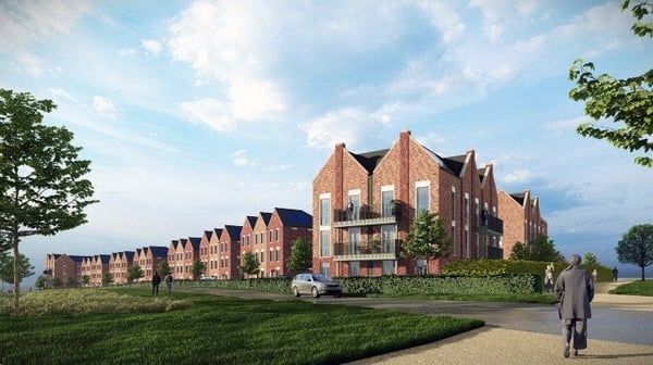 New houses on a hill