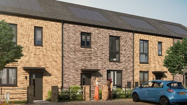 Row of new houses