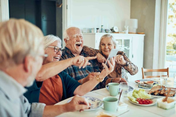 Group of friends laughing