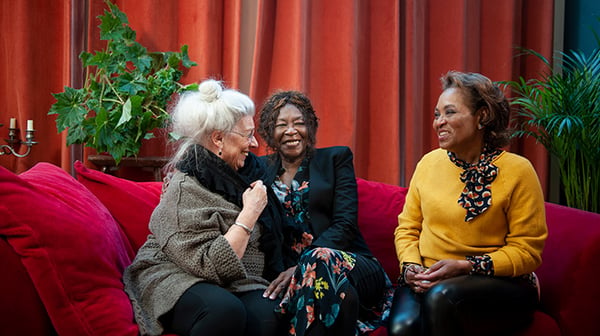 Women on a sofa
